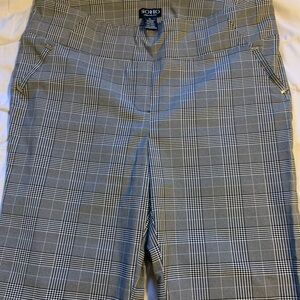 Plaid Straight Fit Dress Pants